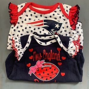 3/6 month New England Patriots Onsies